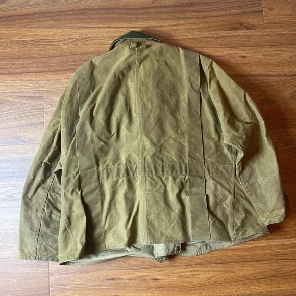 Vintage Filson tin cloth field mens XXL tan button up jacket - Picture 2 of 4